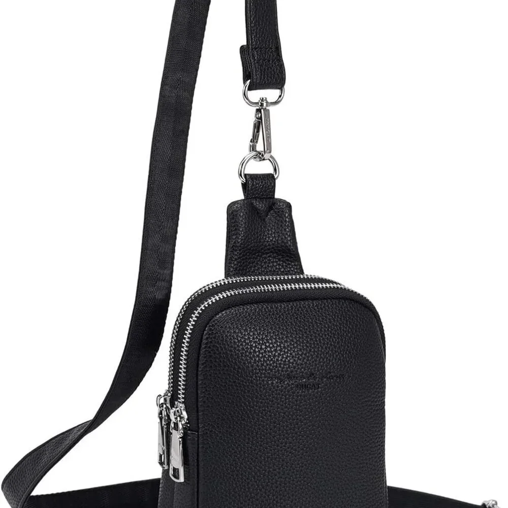 Small Crossbody Sling Bag for Women Vegan Leather with Card Slots
